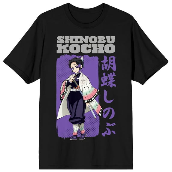 Demon Slayer SSN 1 Shinobu Kocho Men's Black Crew Neck Short Sleeve T-shirt-XS