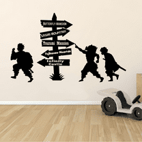 Demon Slayer Sagiri Pathway Signage Cartoons Cartoon Wall Sticker Art Decal for Girls Boys Room Bedroom Nursery Kindergarten House Fun Home Decors Stickers Wall Art Vinyl Decoration Size (8x10 inch)