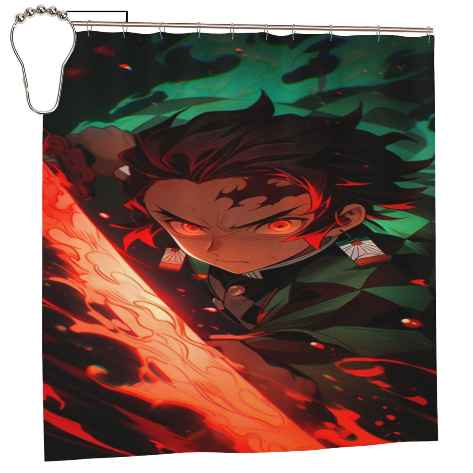Demon Slayer Shower Curtain Waterproof Cartoon Anime Shower Curtains ...