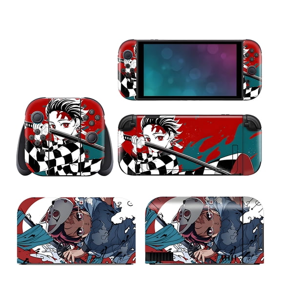 Demon Slayer Skin | Compatible with Nintendo Switch 2 | Cute Anime Vinyl Wrap Decal Cover | Pastel Cozy Gamer Accessory | Full Console Sticker Protective Cover