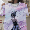thumbnail image 1 of Demon Slayer Summer T Shirts Comfort Print Kamado Nezuko Tee Christma Gift, 1 of 7