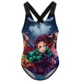 thumbnail image 1 of Demon Slayer Swimwear Kids' One-Piece Swimsuit Quick-Dry Cute Printed Girls' Swimwear Bathing Suit for Beach & Pool 10-12Y(150cm), 1 of 8