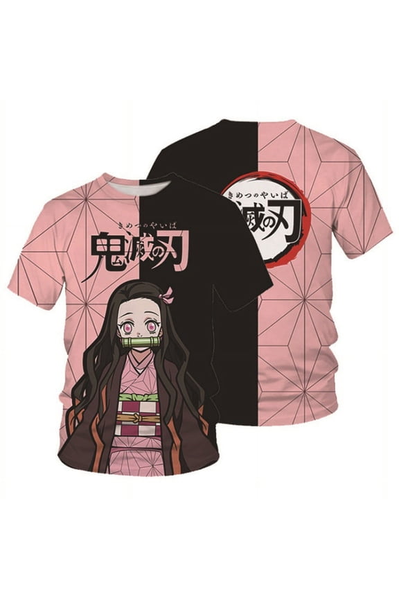 Demon Slayer T-Shirt,Anime 3D Digital Print Short Sleeve Unisex Tee