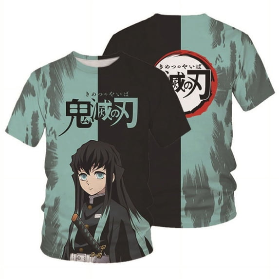 Demon Slayer T-Shirt,Anime 3D Digital Print Short Sleeve Unisex Tee