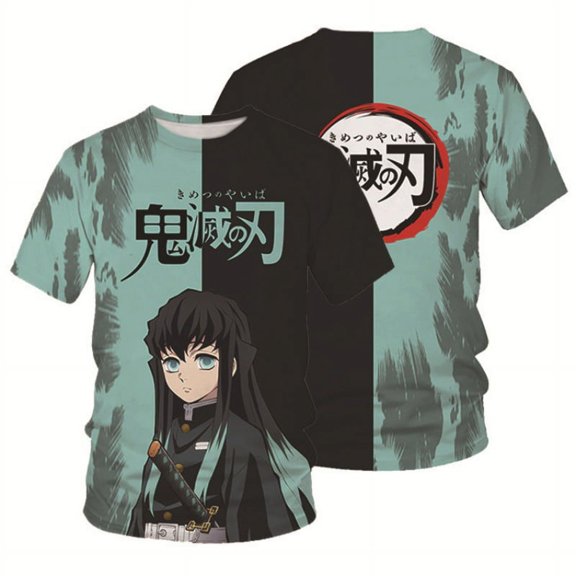 Demon Slayer T-Shirt,Anime 3D Digital Print Short Sleeve Unisex Tee