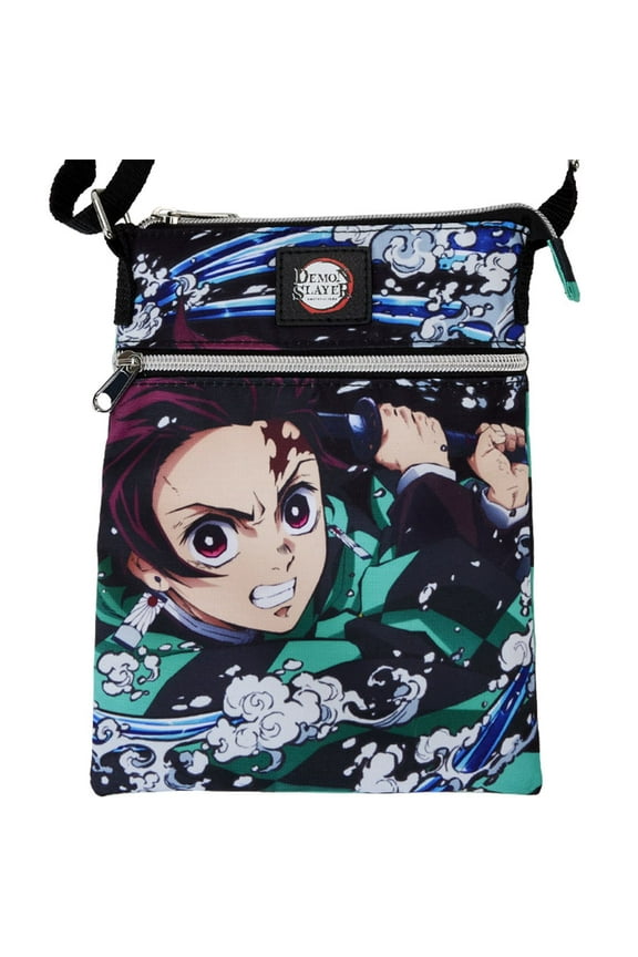 Demon Slayer Tanjiro Kamado Checkerboard Funko Crossbody Passport Bag