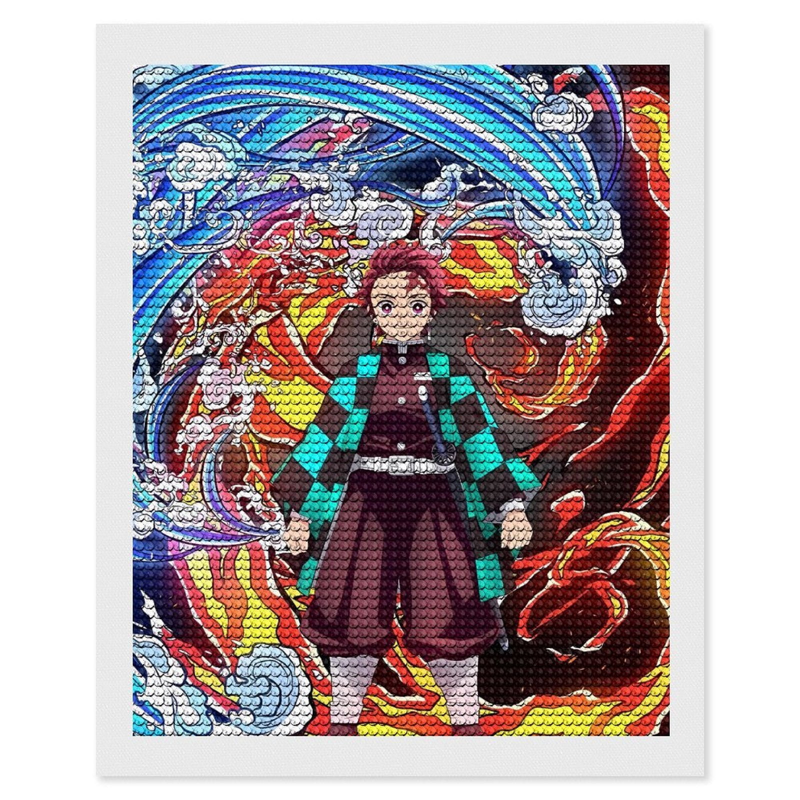 Demon Slayer Tanjiro Kamado Diamond Art Kits for Adults 5D Diamond Art ...