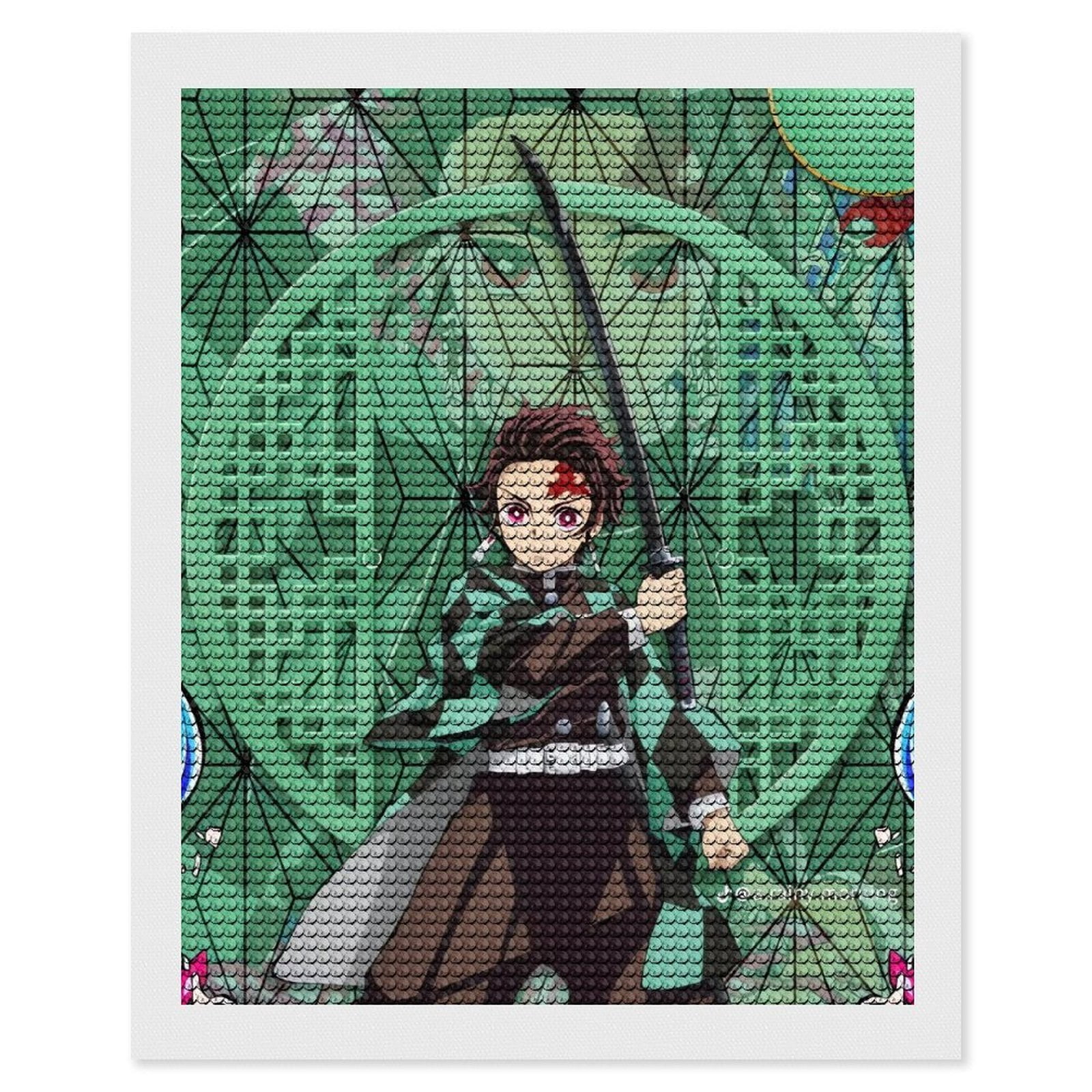 Demon Slayer Tanjiro Kamado Diamond Art Kits for Adults 5D Diamond Art ...
