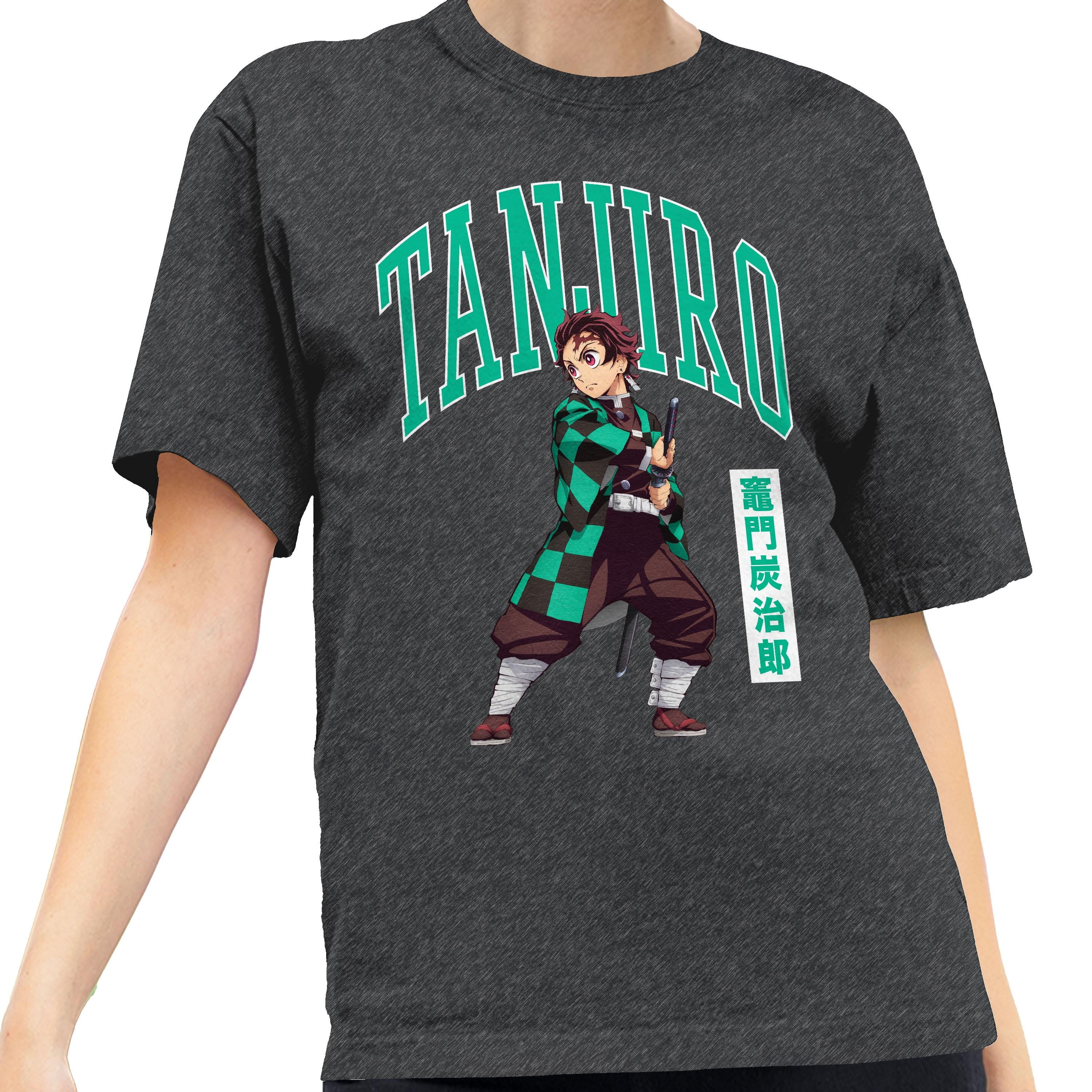 Demon Slayer Tanjiro Mens and Womens Short Sleeve T-Shirt (Dark Heather ...