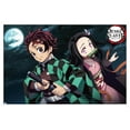 thumbnail image 1 of Demon Slayer - Tanjiro & Nezuko Night Wall Poster, 22.375" x 34" Framed, 1 of 6