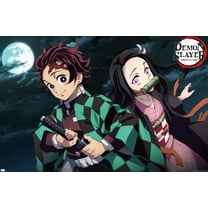 Demon Slayer - Tanjiro & Nezuko Night Wall Poster, 22.375" x 34"