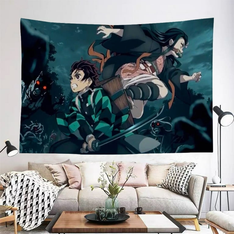 Demon Slayer Tapestry Demon Slayer Room Decor Demon Slayer Wall Art Demon Slayer Backdrop Demon Slayer Wallpapers Demon Slayer Wall Decor Anime Tapestry 04 70.86x59.05inch Walmart