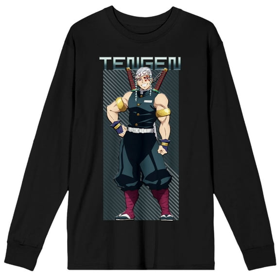 Demon Slayer Tengen Uzui Men's Black Crew Neck Shirt-M