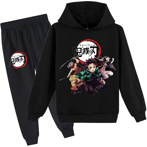 Demon Slayer Tracksuit Kids Pullover Hoodie Jogging Pants Set 2 Pieces Sweatshirt for Kids 2-15Years