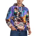 thumbnail image 1 of Demon Slayer Trendy Cartoon Men'S Fleece Hooded Hoodie, hoodies for women men with pockets,Fall Fashion 2025 Pullover Sweaters Winter Clothes, 1 of 9