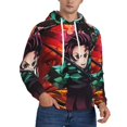 thumbnail image 1 of Demon Slayer Trendy Cartoon Men'S Fleece Hooded Hoodie, hoodies for women men with pockets,Fall Fashion 2025 Pullover Sweaters Winter Clothes, 1 of 9