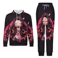 thumbnail image 1 of Demon Slayer Unisex Adult Sweatsuits Hoodie & Sweatpants Long Sleeve Hooded Sweatshirt Matching Joggers Tracksuit Sets XS, 1 of 9