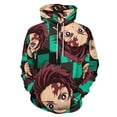 thumbnail image 1 of Demon Slayer Unisex Sweatshirts Loose Pullover Sweater Hooded Hoodie 3D Printing Jacket Winter Fall Clothes 3XL, 1 of 7