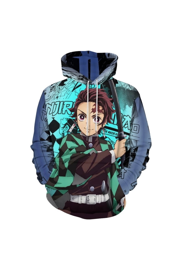 Demon Slayer Unisex Sweatshirts Loose Pullover Sweater Hooded Hoodie 3D Printing Jacket Winter Fall Clothes 3XL