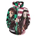 thumbnail image 1 of Demon Slayer Unisex Sweatshirts Loose Pullover Sweater Hooded Hoodie 3D Printing Jacket Winter Fall Clothes 4XL, 1 of 7