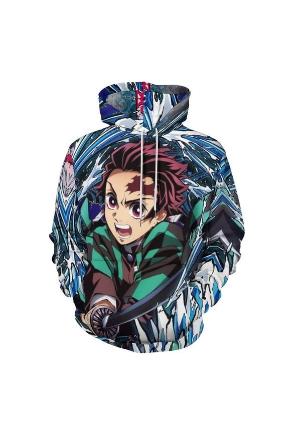 Demon Slayer Unisex Sweatshirts Loose Pullover Sweater Hooded Hoodie 3D Printing Jacket Winter Fall Clothes L