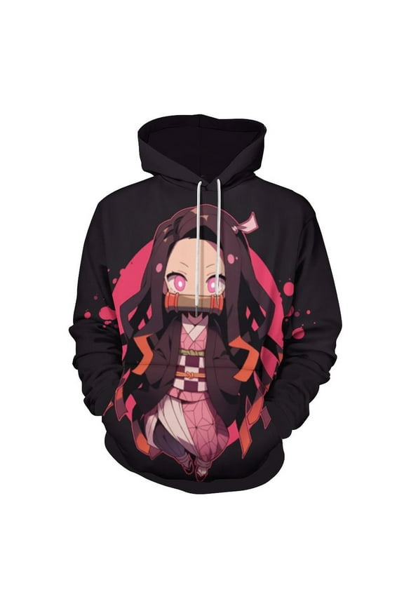 Demon Slayer Unisex Sweatshirts Loose Pullover Sweater Hooded Hoodie 3D Printing Jacket Winter Fall Clothes M