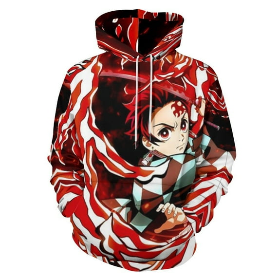 Demon Slayer Unisex Sweatshirts Loose Pullover Sweater Hooded Hoodie 3D Printing Jacket Winter Fall Clothes S