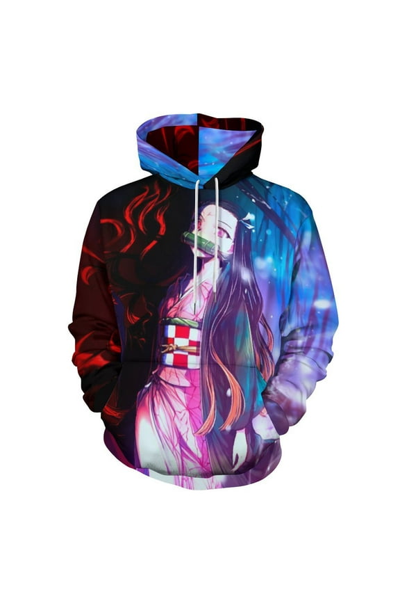 Demon Slayer Unisex Sweatshirts Loose Pullover Sweater Hooded Hoodie 3D Printing Jacket Winter Fall Clothes S