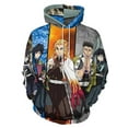 thumbnail image 1 of Demon Slayer Unisex Sweatshirts Loose Pullover Sweater Hooded Hoodie 3D Printing Jacket Winter Fall Clothes XL, 1 of 7