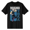 thumbnail image 1 of Demon Slayer Uzui Tengen Crew Neck Short Sleeve Men's Black T-shirt 
-Medium, 1 of 4