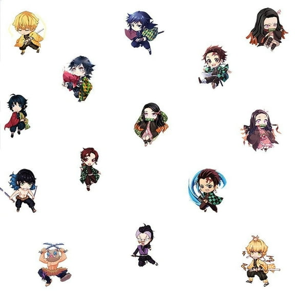 Demon Slayer Wall Sticker For Bedroom Living Room Nursery Party Decorations Anime Cartoon Background Self-Adhesive Wall Decor Baby Boy Girl Kids Room Wall Mural Decor Poster Gift