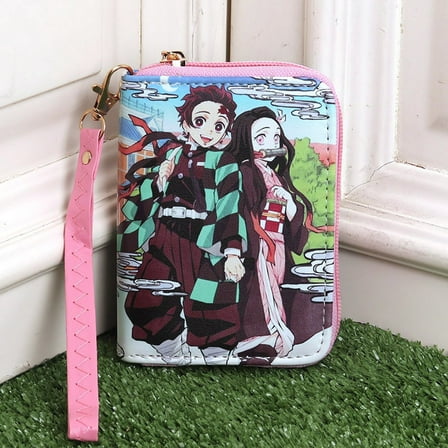 Demon Slayer Wallet,Anime Cosplay Small Purse,for Men Women Handheld Coin Wallet