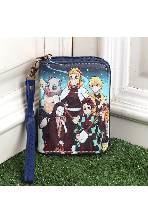 Demon Slayer Wallet,Anime Cosplay Small Purse,for Men Women Handheld Coin Wallet