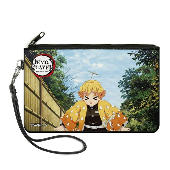 Demon Slayer Wallet, Zip Clutch, Demohn Slayer Zenitsu Agatsuma Scene, Canvas