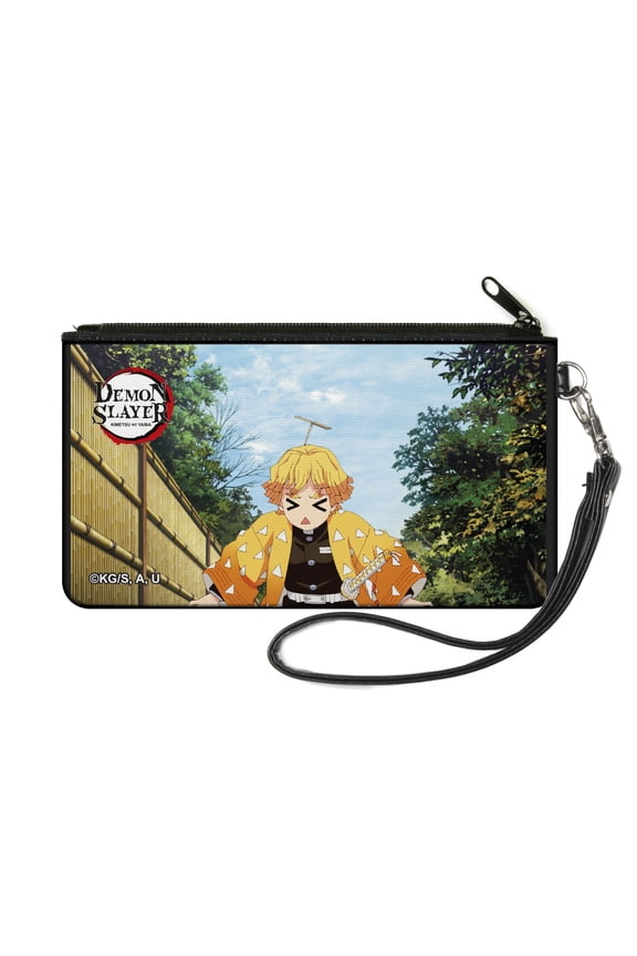 Demon Slayer Wallet, Zip Pouch, Demohn Slayer Zenitsu Agatsuma Scene, Canvas