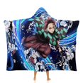 thumbnail image 1 of Demon Slayer Wearable Blanket Cloak Arctic Velvet Hooded Blanket Soft Fuzzy Hoodie Blanket Cape for Adults Kids 40"x50", 1 of 8