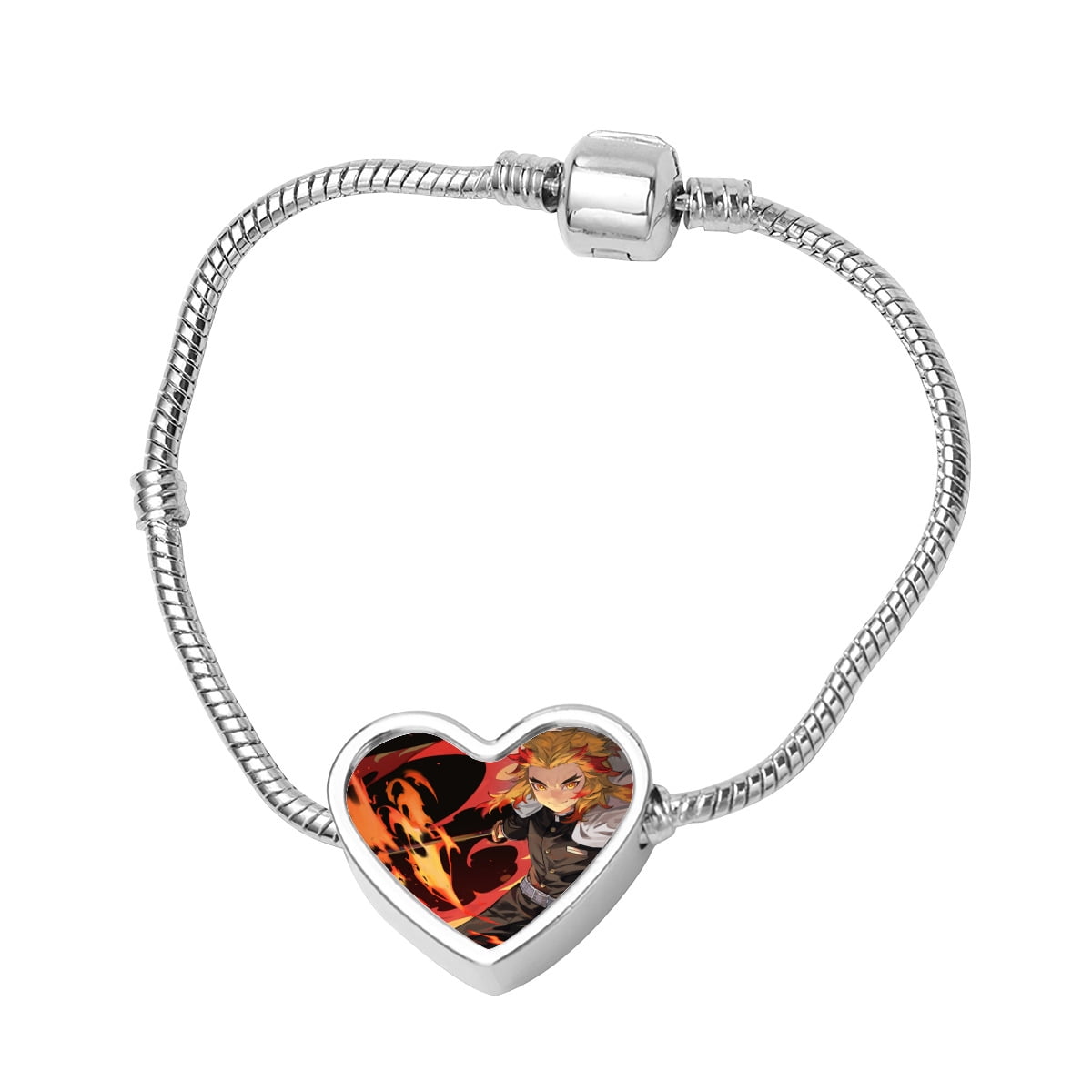 European Grandma Heart Charm Bead - Spacer For Snake Chain Bracelets (Fits Pandora, Chamilia) - View #5
