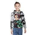 thumbnail image 1 of Demon Slayer Youth Hoodies Boys Girls 3D Printed Sweatshirt Fall Winter Clothes Long Sleeves Pullover Sweater L, 1 of 6