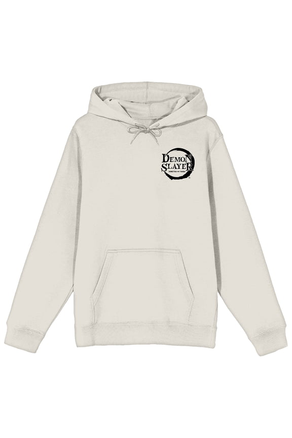 Demon Slayer Zohakuten Adult Sand Long Sleeve Hooded Sweatshirt - Medium