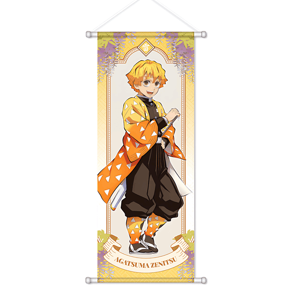 Demon Slayor Poster Anime Hanging Wall Art Artistic Canvas Anime Character Posters with Rods for Living Room Bedroom Decor(28.3x11 In)