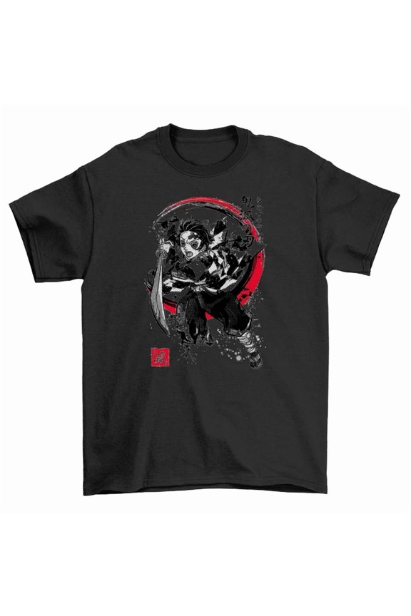 Demon Sumi-E Samurai T-Shirt - Fearlessly Funny Unleash Your Inner Warrior. Fun