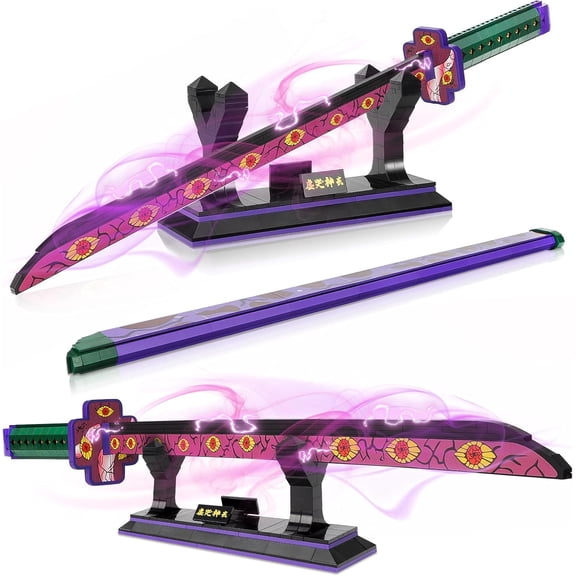 Demon Sword Toy Building Set, Compatible with Lego, with Scabbard and Stand, Anime Sword Toy Building Set for Collecting and Gifting (789 Pcs)