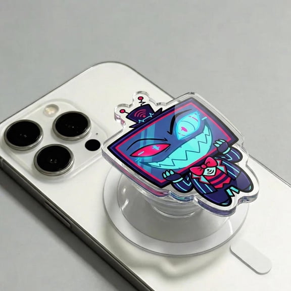 Demon TV Villain MagSafe Phone Grip, Dark Cartoon Inspired Magnetic Phone Holder, Gothic Phone Accessory