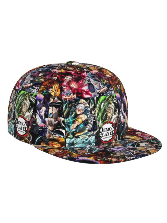 Demon Ta-njiro Slay-er Brim Bill Baseball Cap Adjustable Snapback Hat Hip Hop Dad Caps Men Women