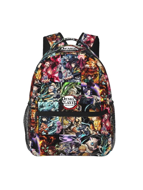 Demon Ta-njiro Slay-er Casual Backpack Laptop Shoulder Backpacks Daypack Bookbag Travel