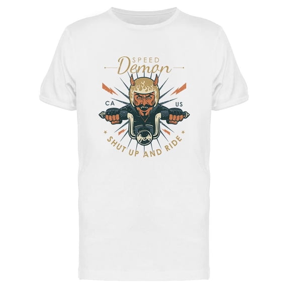 Demon Vintage Motorcycle T-Shirt Men -Image by Shutterstock, Male Large