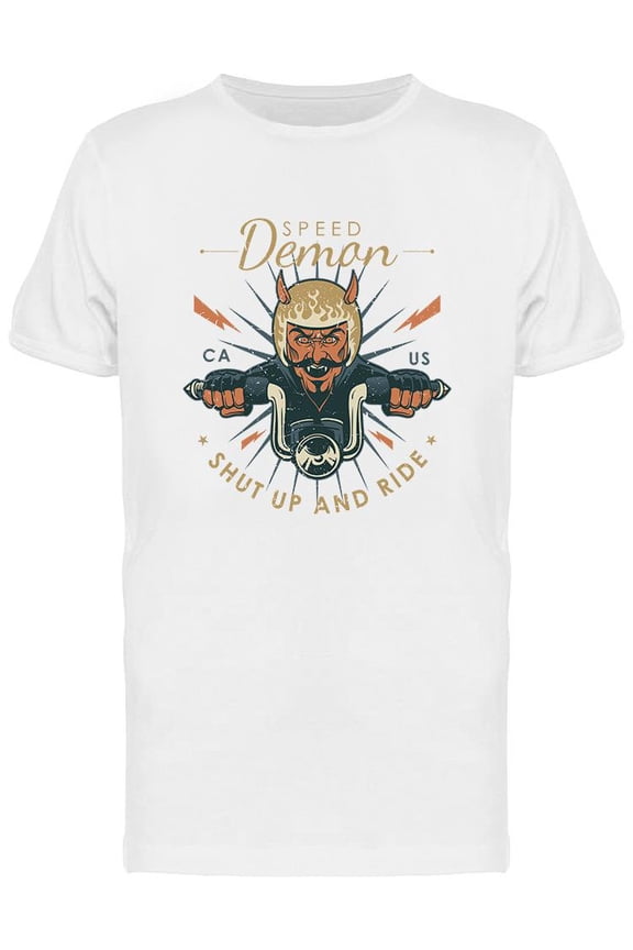 Demon Vintage Motorcycle T-Shirt Men -Image by Shutterstock, Male XX-Large