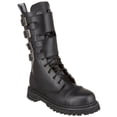 thumbnail image 1 of demonia attack-10 men mid calf combat burgundy leather boot 1 1/2" sole, 1 of 5