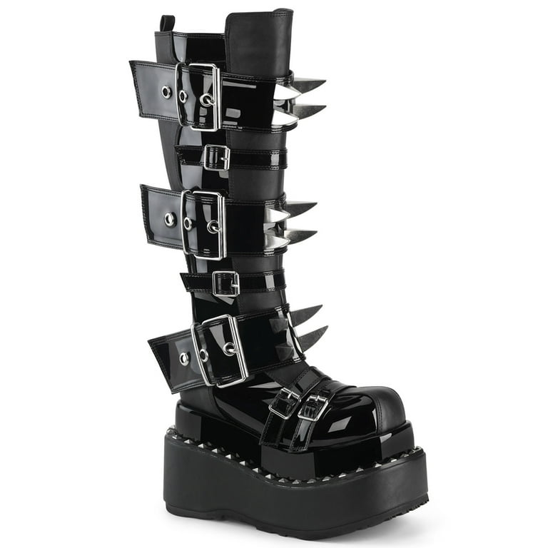 Boots with shop spikes and studs