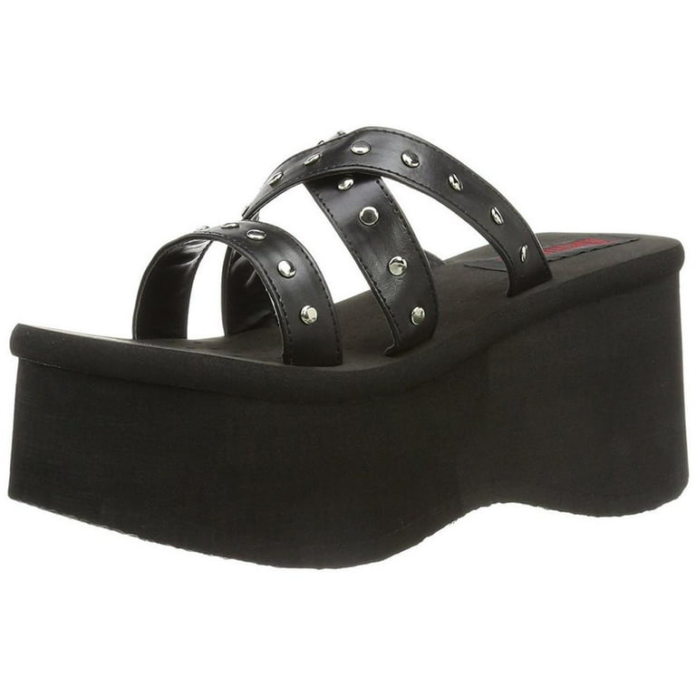Demonia Pleaser Women's Black Polyurethane Funn-19 Sandal 7M